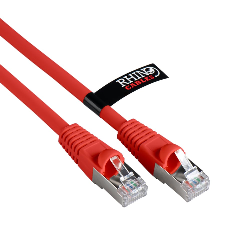 rhinocables CAT 6a Ethernet Cable | 10Gbps S/FT High-Speed & Large Bandwidth Data Transfer | Reliable LAN Network RJ45 Cable | Wi-Fi Broadband Cable for Seamless Gaming & Streaming (0.25m, Pink)