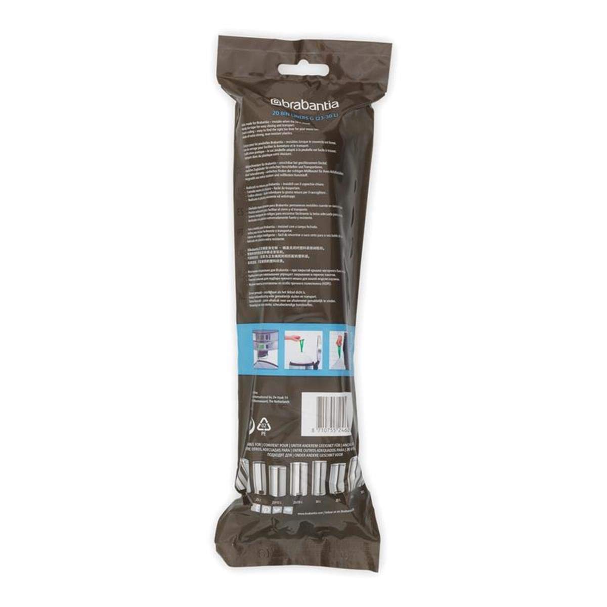 Brabantia Heavy Duty Perfect Fit Bin Liners (5 Packs of 20) 10-12 Litre
