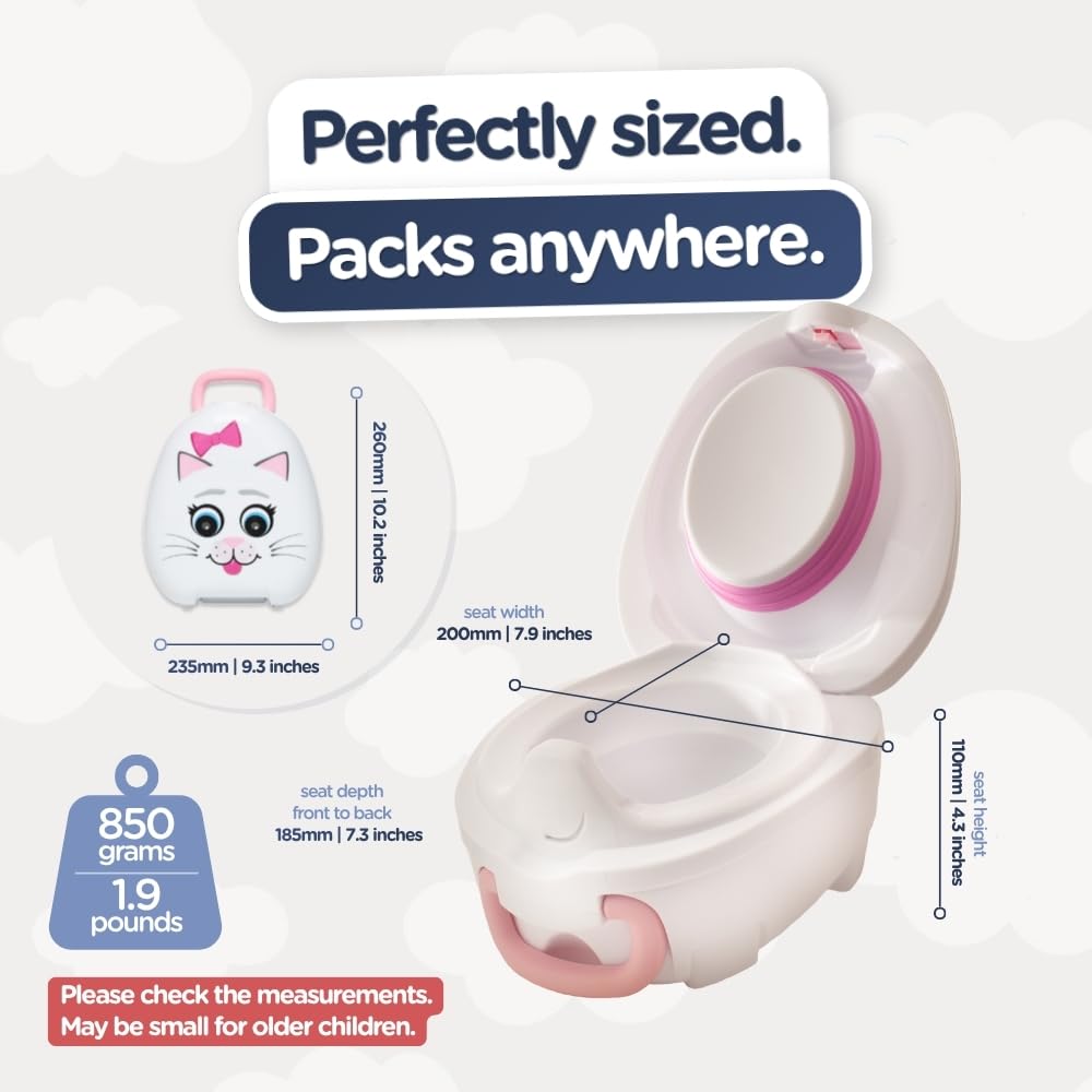 My Carry Potty - Travel Potty, Award-Winning Portable Toddler Toilet Seat for Kids to Take Everywhere (Ladybird)