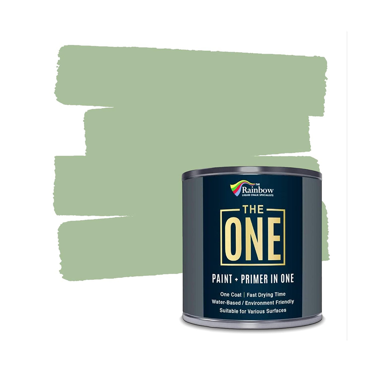 THE ONE All-In-One Paint & Primer - Black Matt, 250 ml | Multi-Surface 1 Coat Formula | Easy Indoor & Outdoor Decorating for Home & Garden Walls, Floors & Furniture | Durable, Water-Based & Low VOC