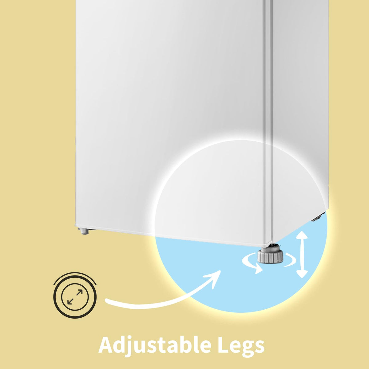 COMFEE' 80L Under Counter Fridge with 4-Star Ice Box, RCD80WH3UK(E)