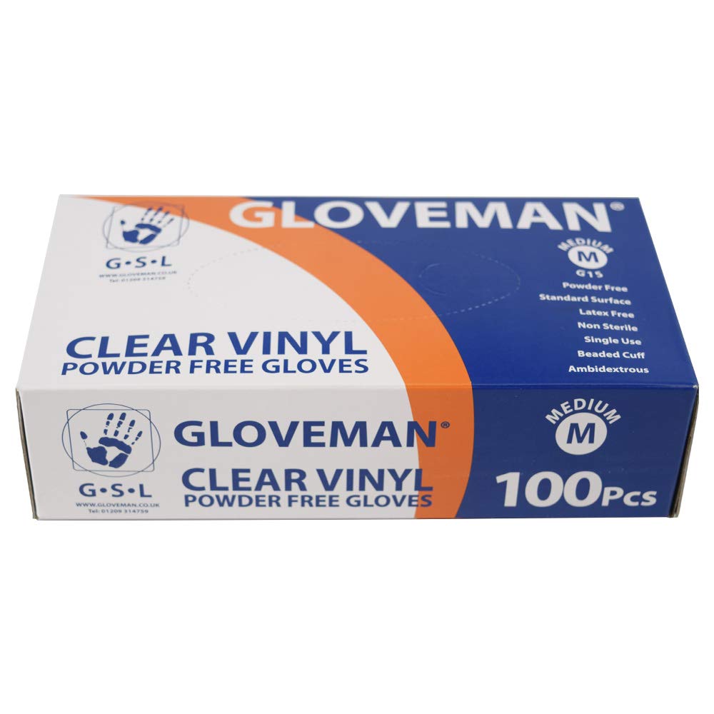Clear Vinyl Gloves Small – Disposable Powder-Free & Latex-Free Gloves (Box of 100) – Food Prep, Cleaning & Hygiene