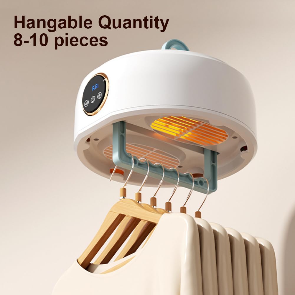 Slim Portable Clothes Dryer, Electric Portable Dryer for Travel and Indoor, Mini Compact Clothes Drying Machine, Portable Dryer Clothes with Heating, Foldable for Travel & Indoor
