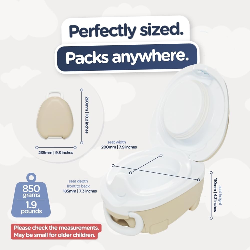 My Carry Potty - Travel Potty, Award-Winning Portable Toddler Toilet Seat for Kids to Take Everywhere (Ladybird)