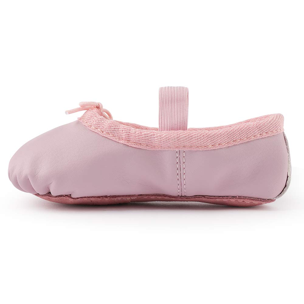 Bezioner Ballet Shoes Leather Ballet Flats Full Sole Dance Slippers for Girls Toddlers Women