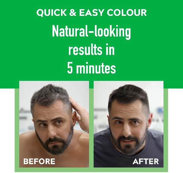 Just for men Original Formula Dark Brown Black Hair Dye, Restores Original Colour for a Natural Look H45