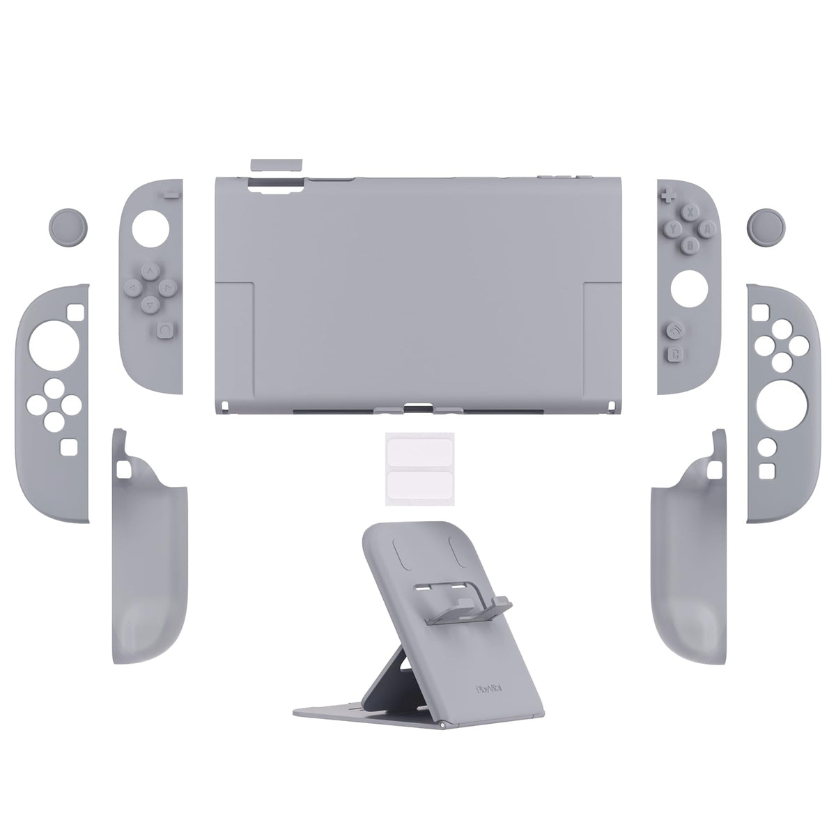 PlayVital Solid Color Series Protective Case for Nintendo Switch 2, Anti-Scratches Hard Shell Dockable Grip Cover with Extra Foldable Stand & Thumb Grips for Nintendo Switch 2 - Cherry Blossoms Pink