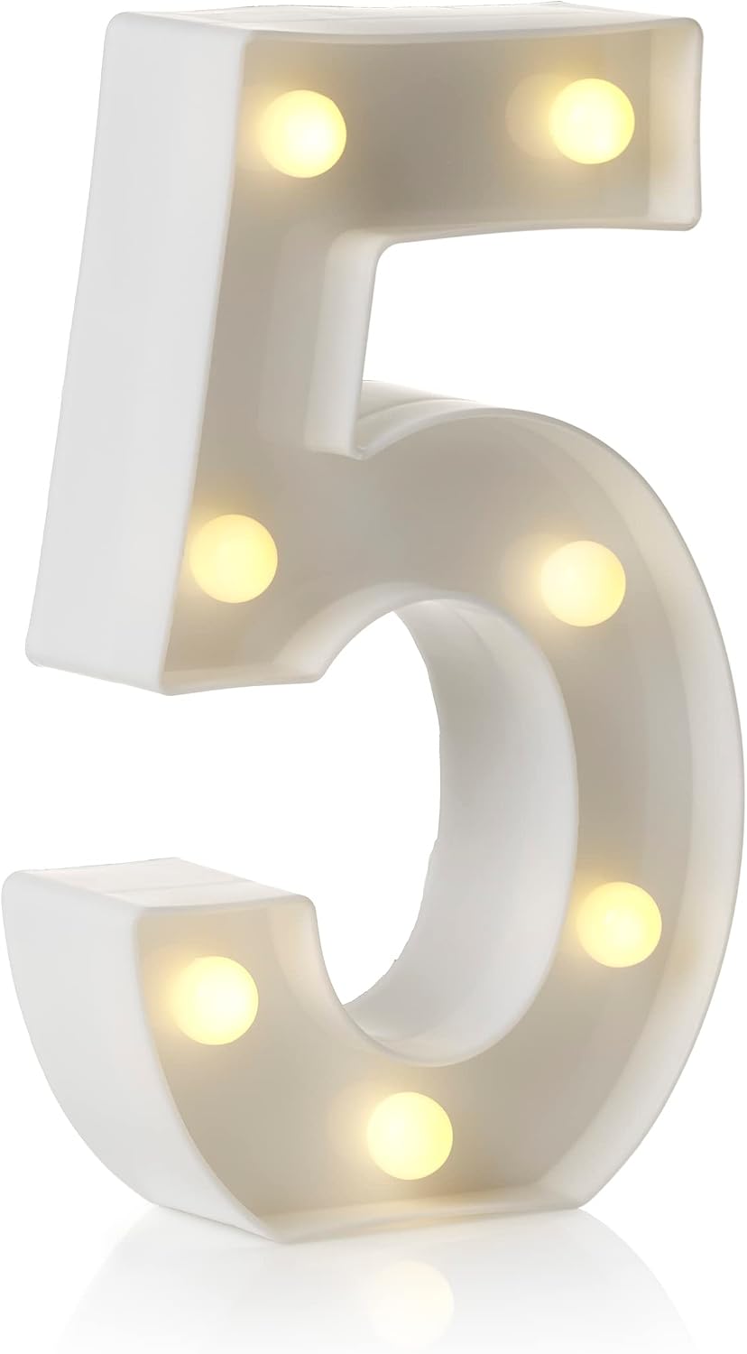 Auraglow LED Light Up Letter C Sign, Battery Powered Party Decoration