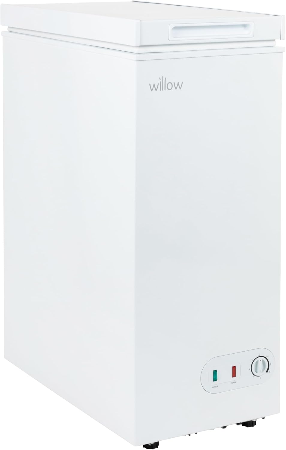 Willow WCF60W Freestanding 51L Chest Freezer with Removable Storage Basket, Suitable for Outbuildings and Garages, 2 Years Warranty - White