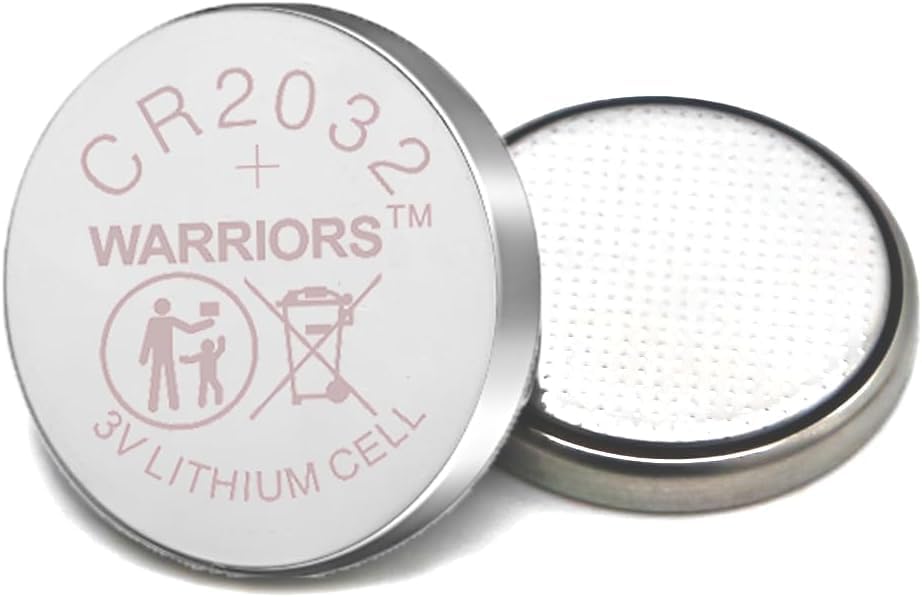 Warriors 5X CR2032 Batteries, 3V 240mAh Lithium Coin Batteries