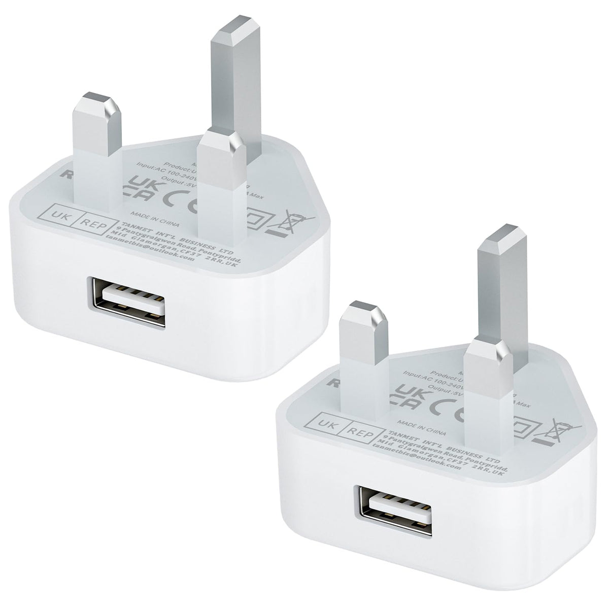 USB Plug UK,USB Charger Plugs Adaptor UK 5W 1A Phone Socket Plugs with USB Port Single Way Mains Charge Head 5V 1AMP Charging Compatible with Old iPhone 13 12 11 SE XS XR X 8 7 6 5 5C,iPad,Watch,3Pack