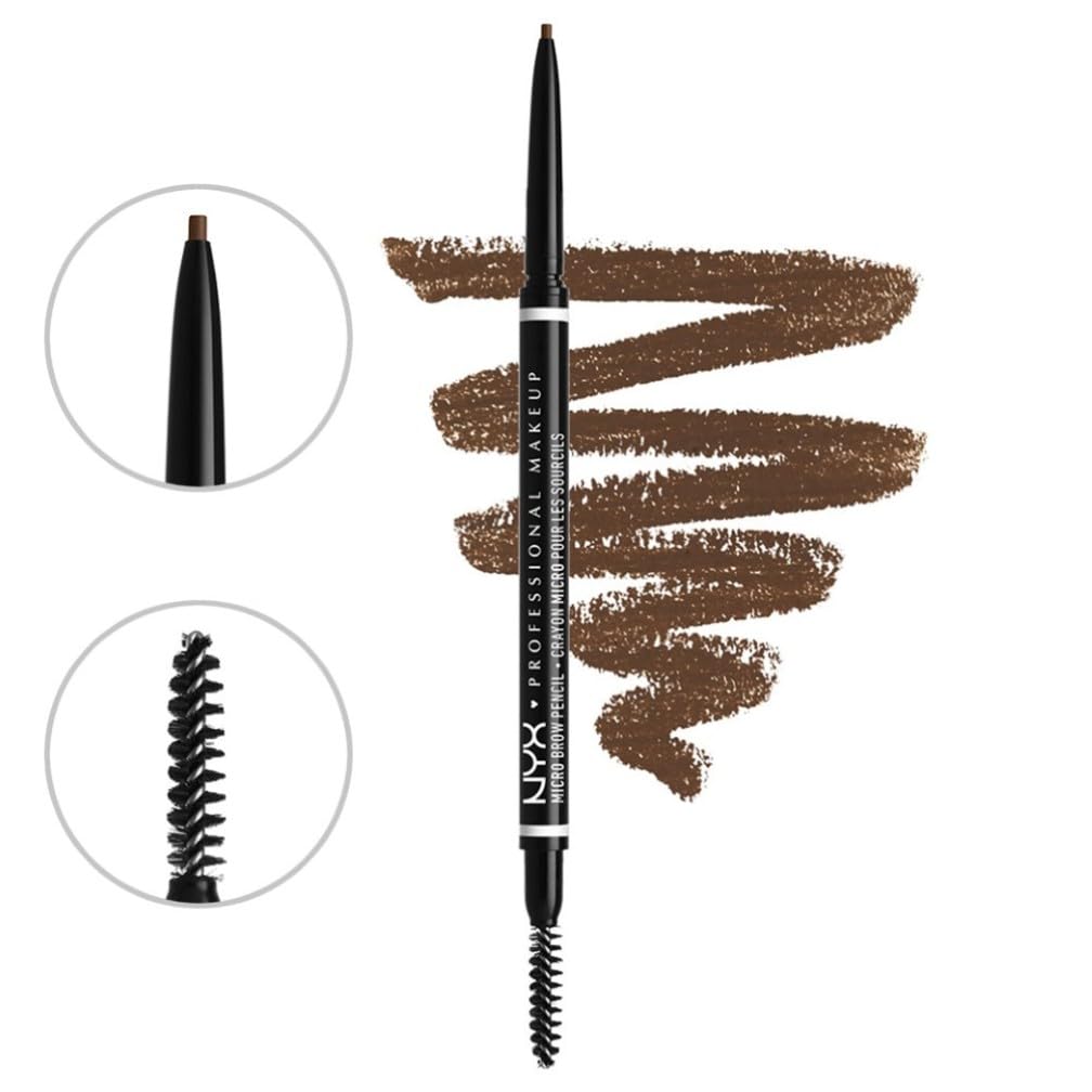 NYX Professional Makeup Micro Brow Pencil, Dual Ended Precise: Ash Brown