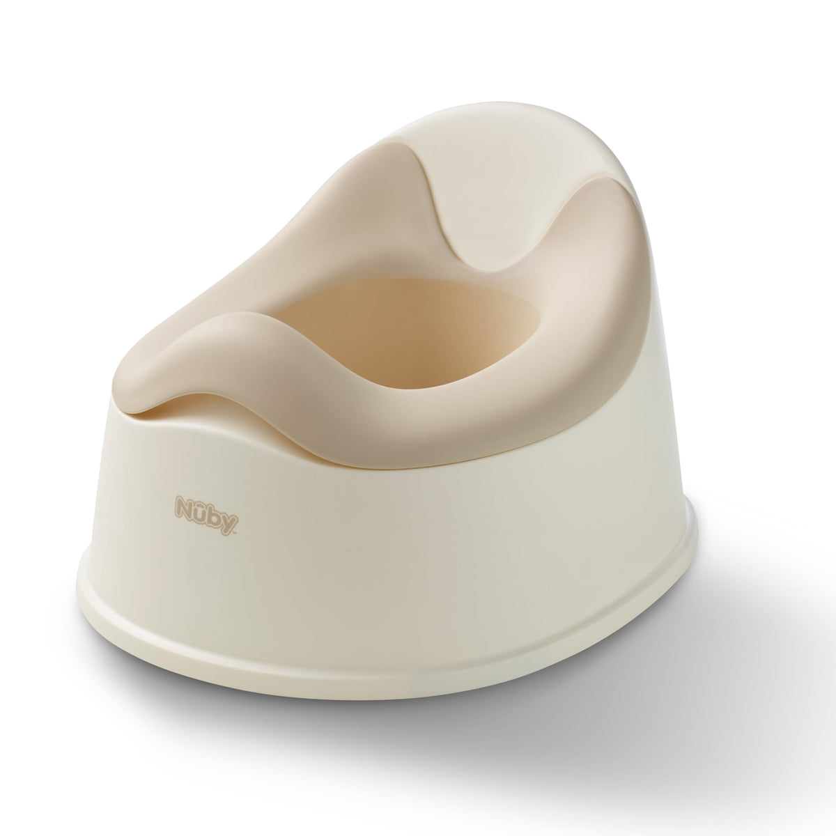 Nuby Beginner's Potty Training Seat with Removable Bowl and Integrated Splash Guard, Fun Transition to The Big Toilet, Non-Slip Base, Gray