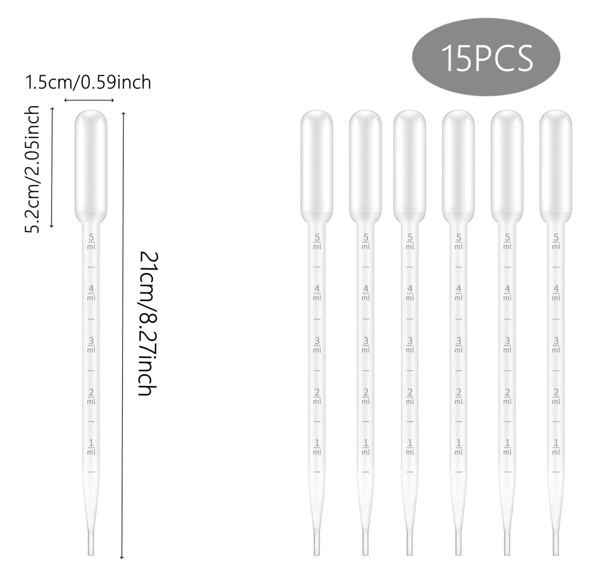 4ML Plastic Dessert Pipette Mini Pipette Cupcake Pipettes 4ml Squeeze Liquid Dropper Injector Transfer Pipette (4ml-40Pcs)