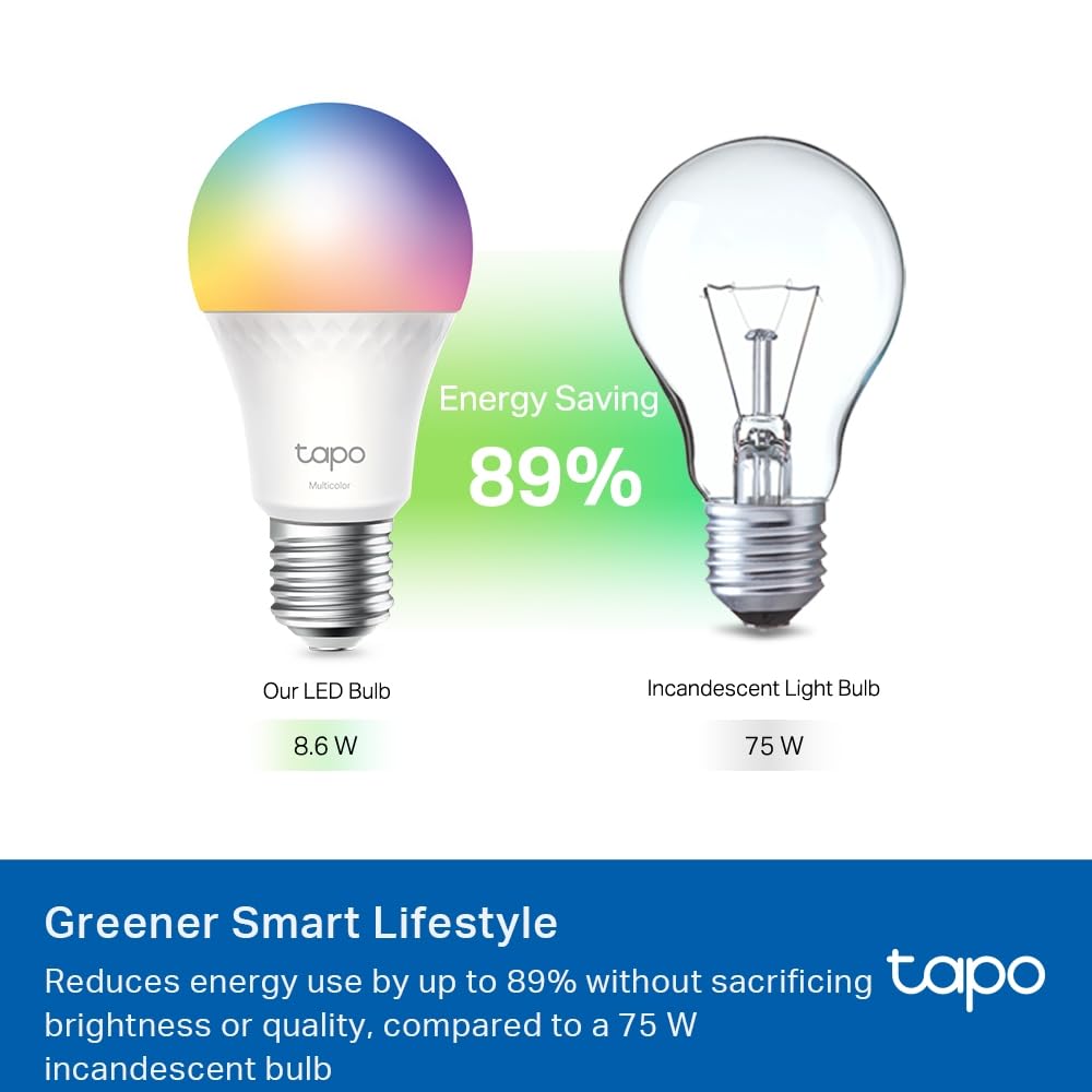 Tapo L530B B22 Smart Bulb Multicolour Dimmable LED Light Bulb