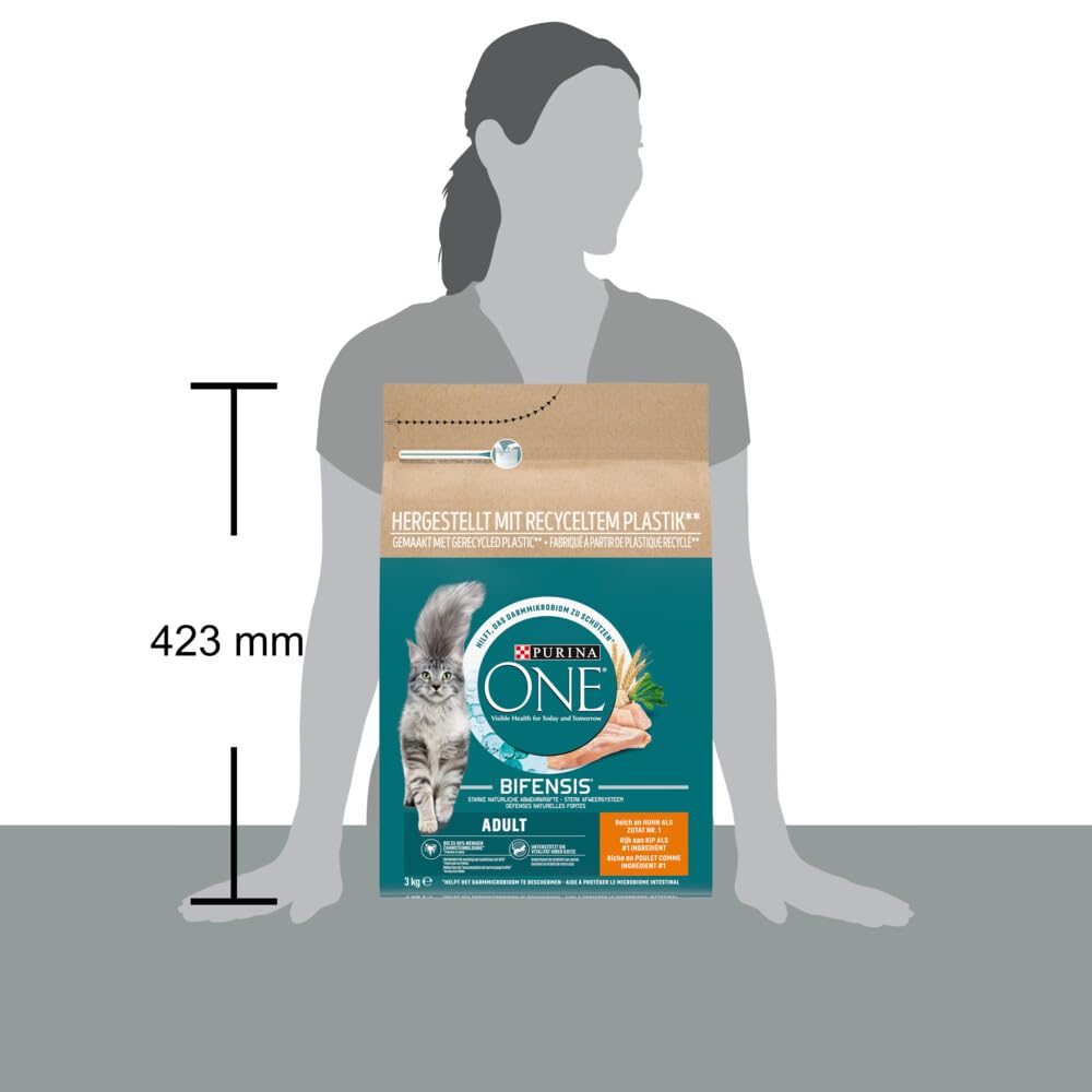 PURINA ONE BIFENSIS Dry Food for Adult Cats, Rich in Chicken, 1 Pack (1 x 5.7 kg)
