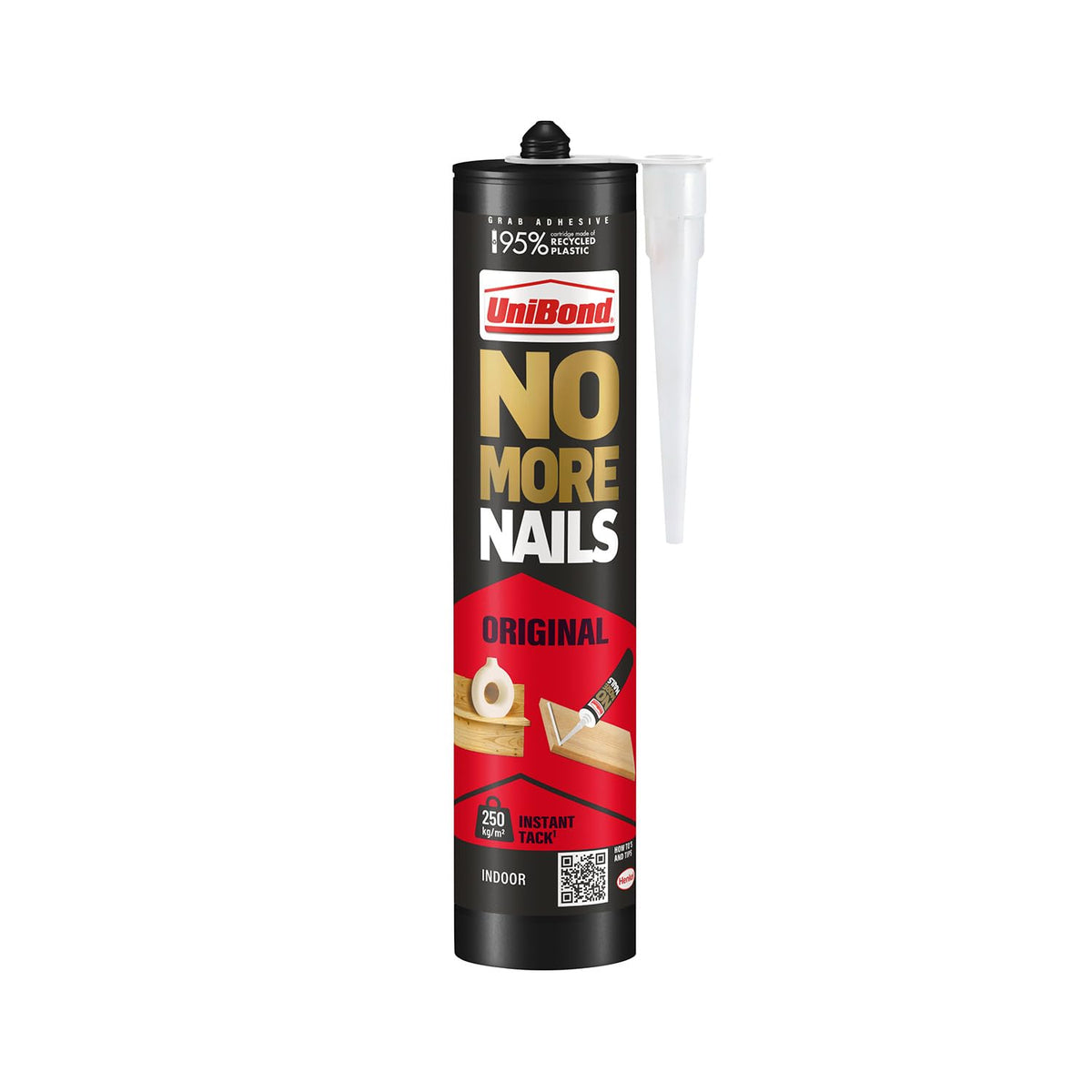 UniBond No More Nails Original, Construction Adhesive, White, 1 x 280 g