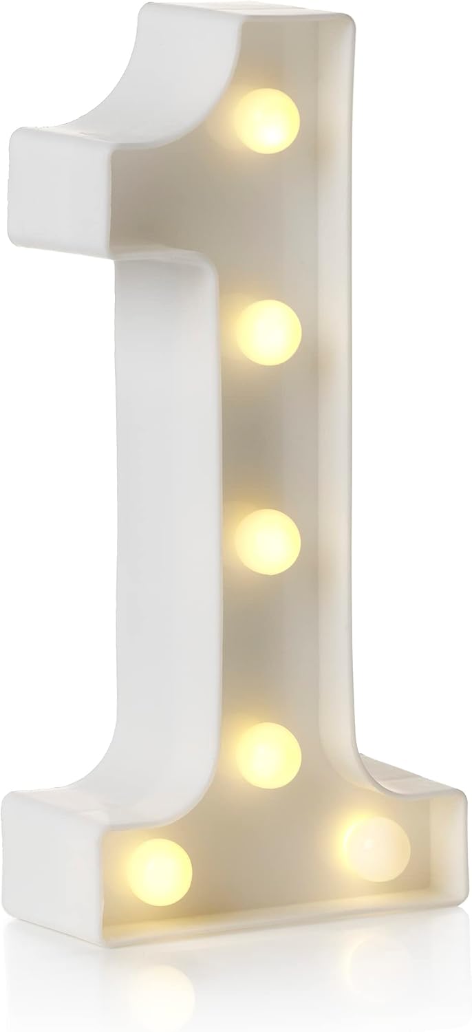 Auraglow LED Light Up Letter C Sign, Battery Powered Party Decoration