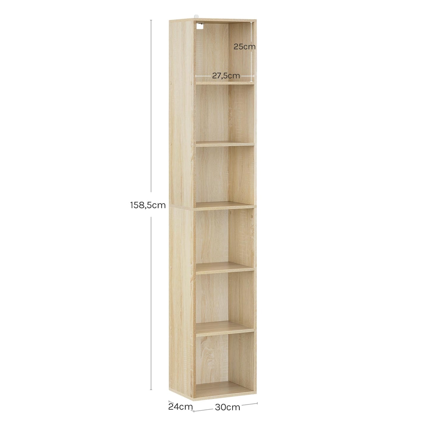 WOLTU Bookcase, White Book Shelf 6 Storage Cubes Unit, Tall Freestanding Bookcases for Living Room,Bedroom