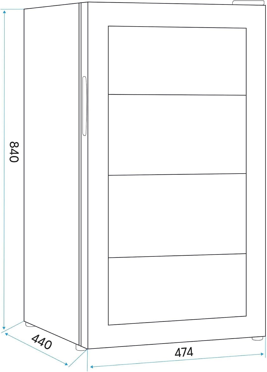 Dellonda Baridi Undercounter Drinks, Beer & Wine Fridge with Wire Shelves, Internal Light & Security Lock 85L, Black - DH13