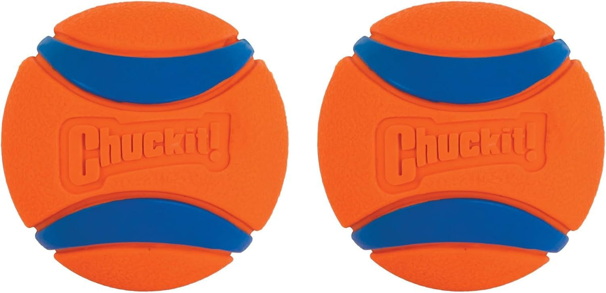 Chuckit! Ultra Ball Durable Rubber Dog Toy, Large, 7.3cm (2-Pack)