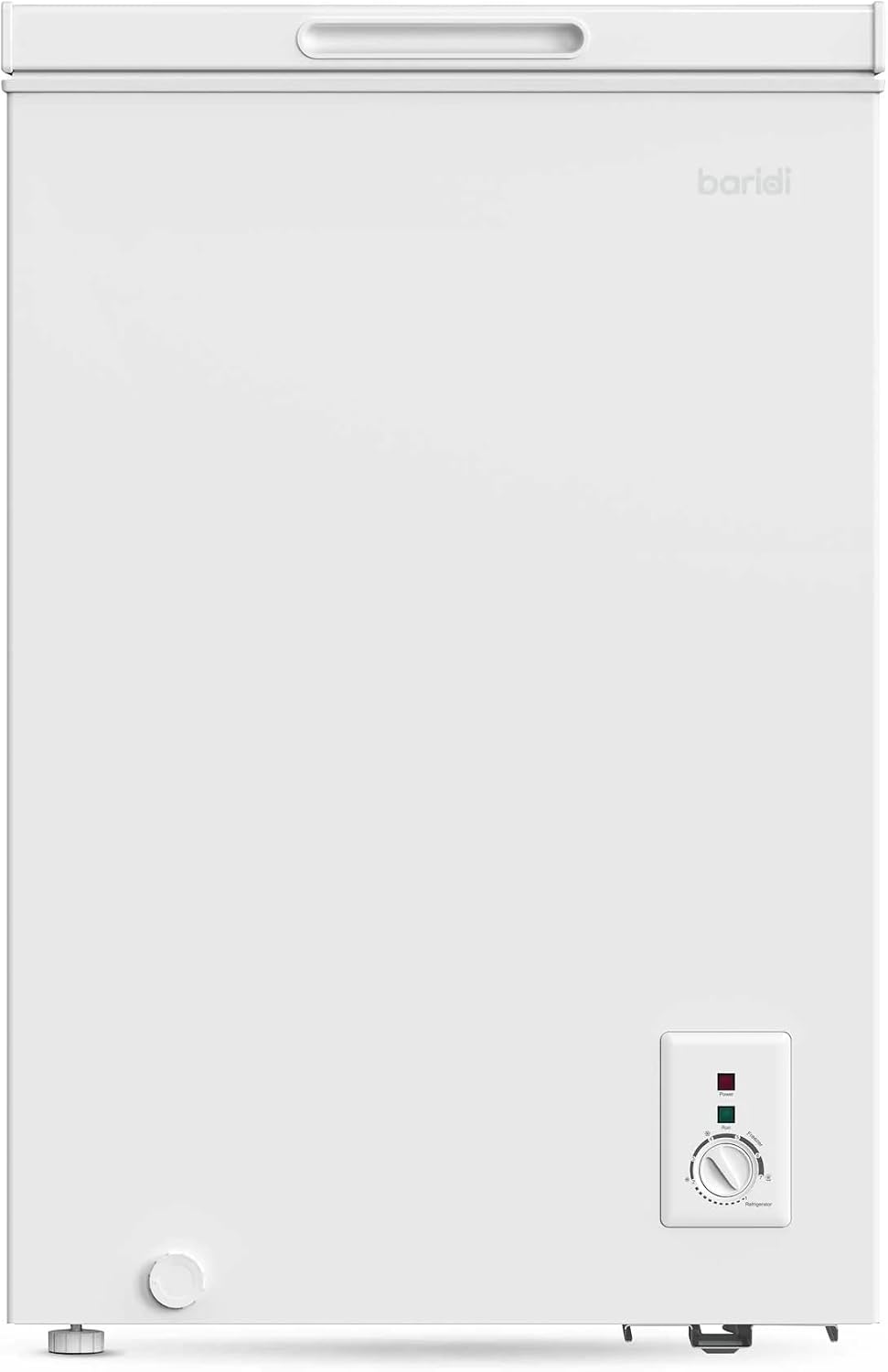Baridi 299L Freestanding Chest Freezer with Adjustable Thermostat, Black - DH261