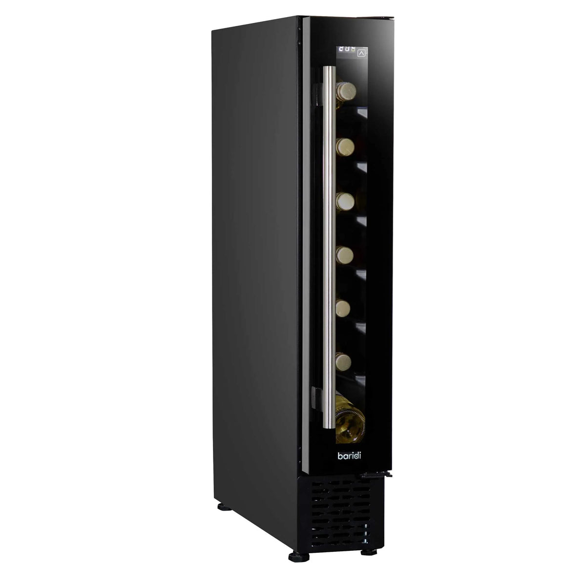 Dellonda Baridi 12 Bottle Wine Fridge with Digital Touch Screen Controls, Metal Shelves & LED Light, Black - DH73