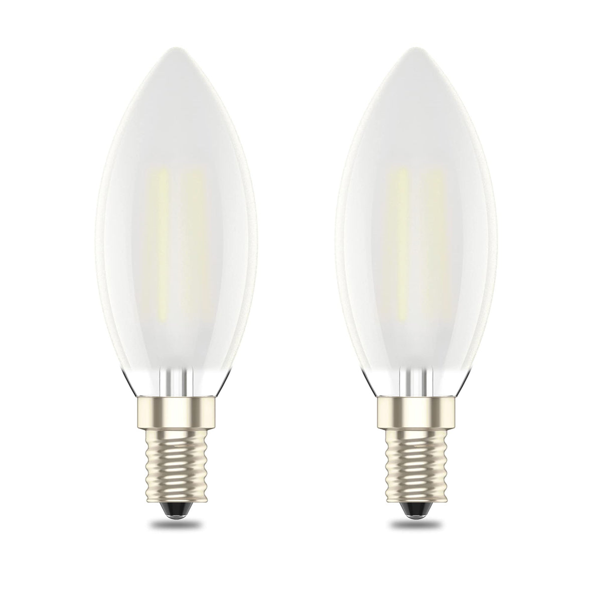 E14 Dimmable Led Candle Bulb,Small Edison Screw,4w, Warm White 2700K，2 Pack