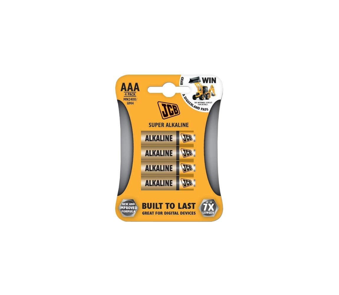 S12110 JCB D Size Super Alkaline Batteries - Pack of 4