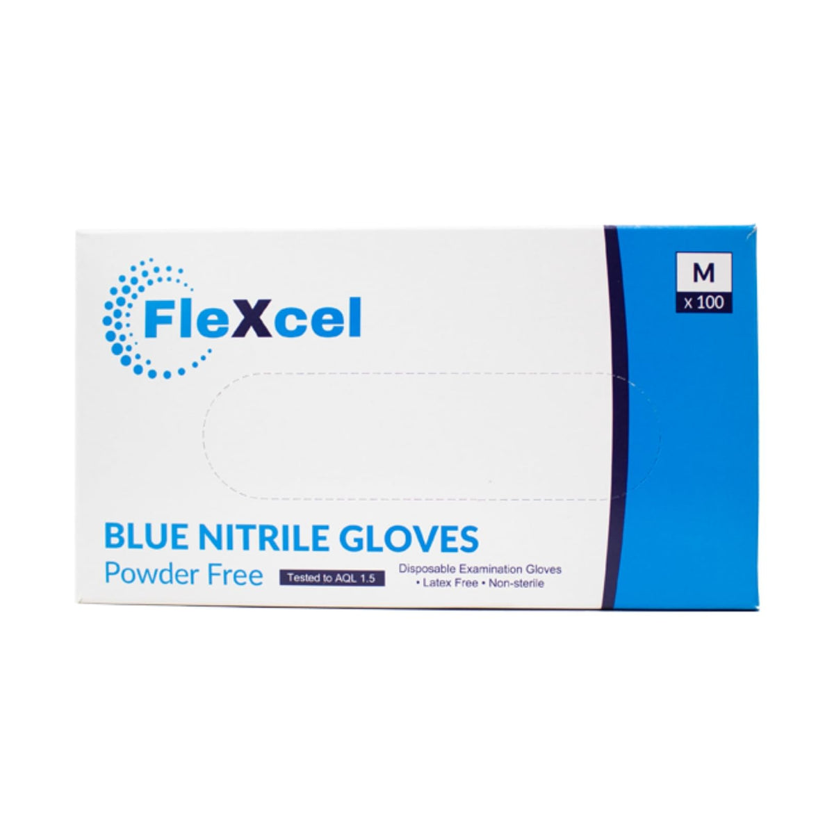 Powder Free Nitrile Gloves - Medical-Grade, Latex-Free, Food Safe (Box of 100)