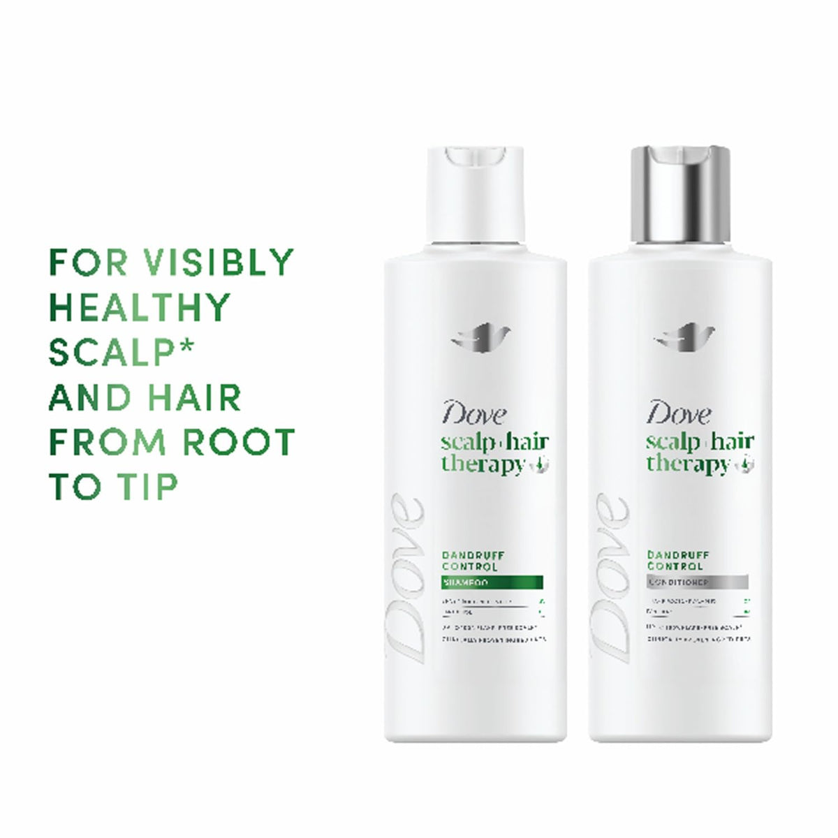Dove Scalp + Hair Therapy Dandruff Control Shampoo hair care with Salicylic Acid, Piroctone and Panthenol for up to 100% flake-free scalp* 400 ml