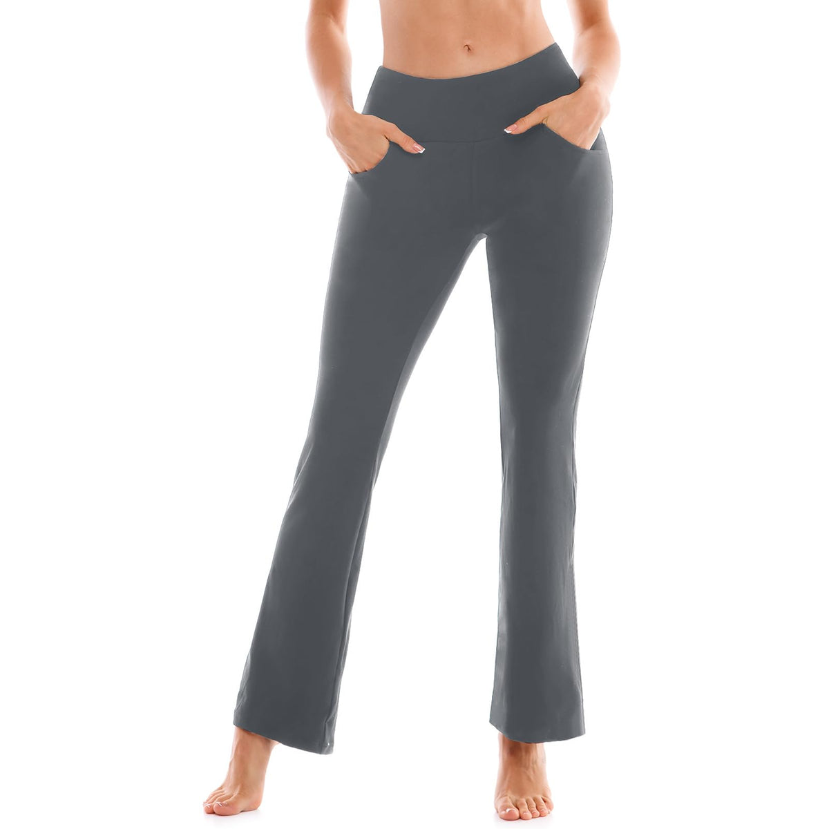 SINOPHANT Yoga Pants for Women Flared Leggings High Waisted Bootcut Trousers Womens Gym Wide Leg Workout Stretchy