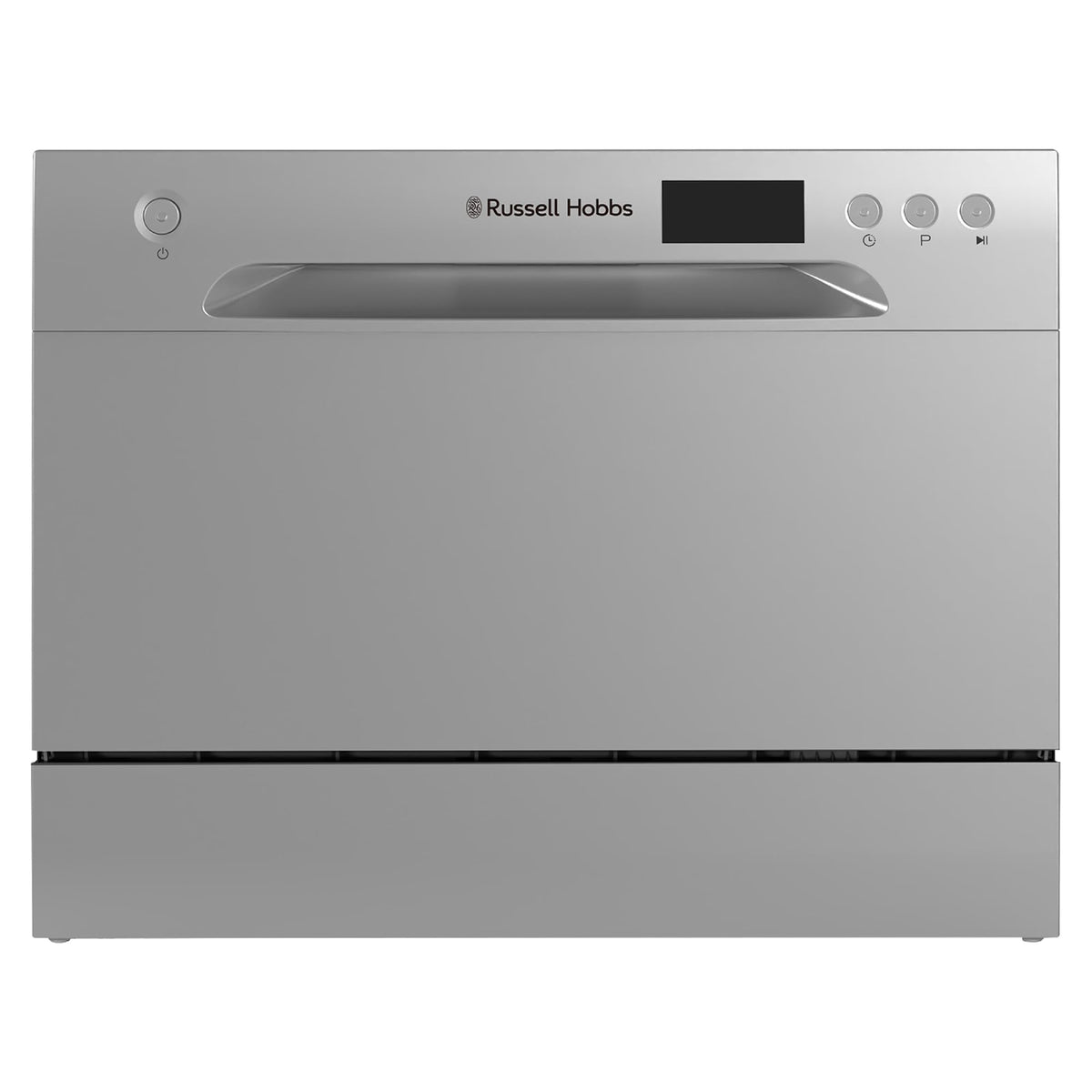 Russell Hobbs Table Top Dishwasher Compact Mini with 6 Place Settings, LED Display, Button Control, 6 Programmes, Portable & Efficient, 24hr Timer, Rinse & Eco Mode in White, RH6TTDW0D1W