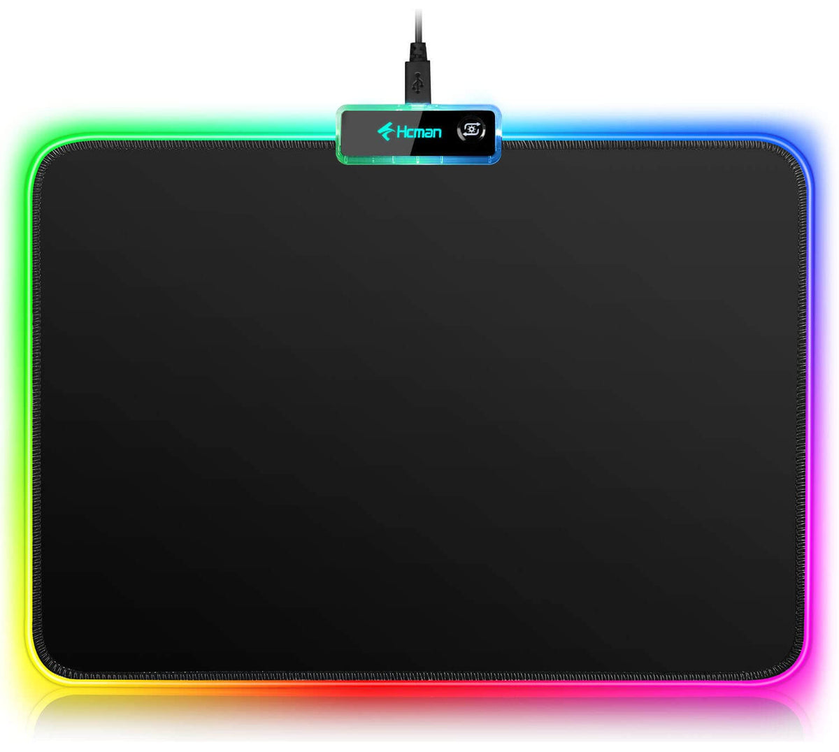 Hcman Charging RGB Gaming Mouse Pad - Wireless 15W Mousepad LED Extra Large