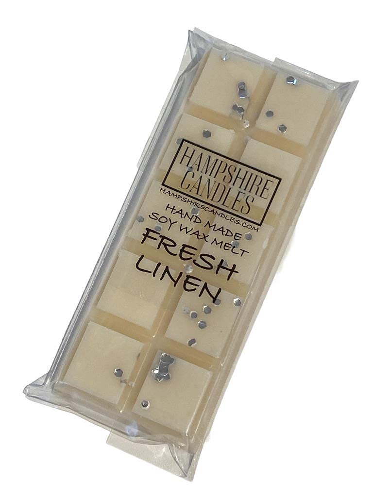 Fresh Linen Wax Melts | Strong Scented | Natural Soy Wax | Handmade Snap Bar (2 Bars)