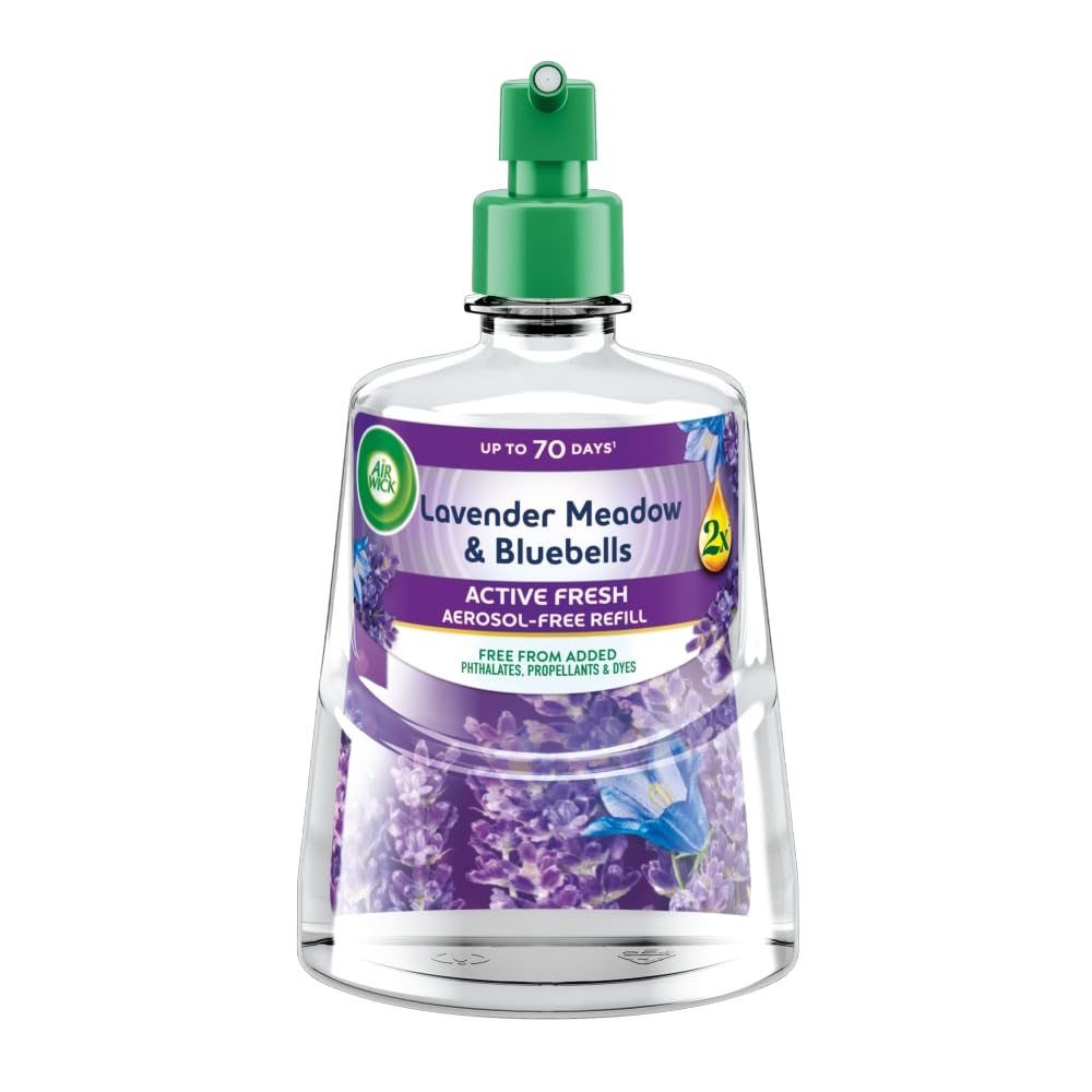 Airwick Active Fresh Refills Bundle 228ml 4 Pack - Linen & White Orchid (2 Units) - Cherry Blossom & Raspberry (2 Units)