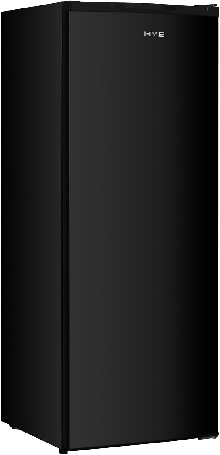 HYE Upright Freezer - 168L Capacity, 142.6cm Height, 54.5cm Height, White
