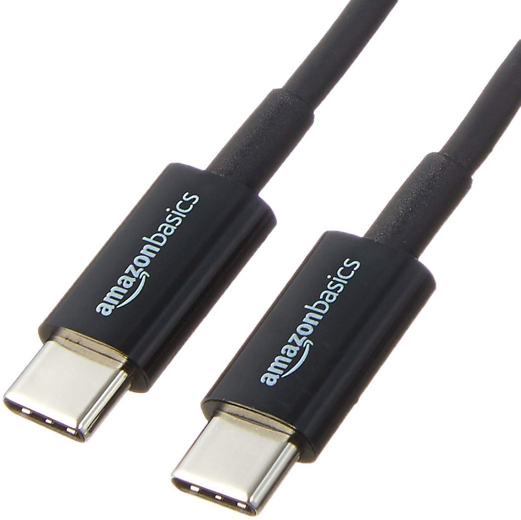 Amazon Basics USB-C to USB-C 2.0 Fast Charger Cable, 480Mbps Speed, USB-IF Certified, for Apple iPhone 16/15, iPad, Samsung Galaxy, Tablets, Laptops, 0.9 m, Black