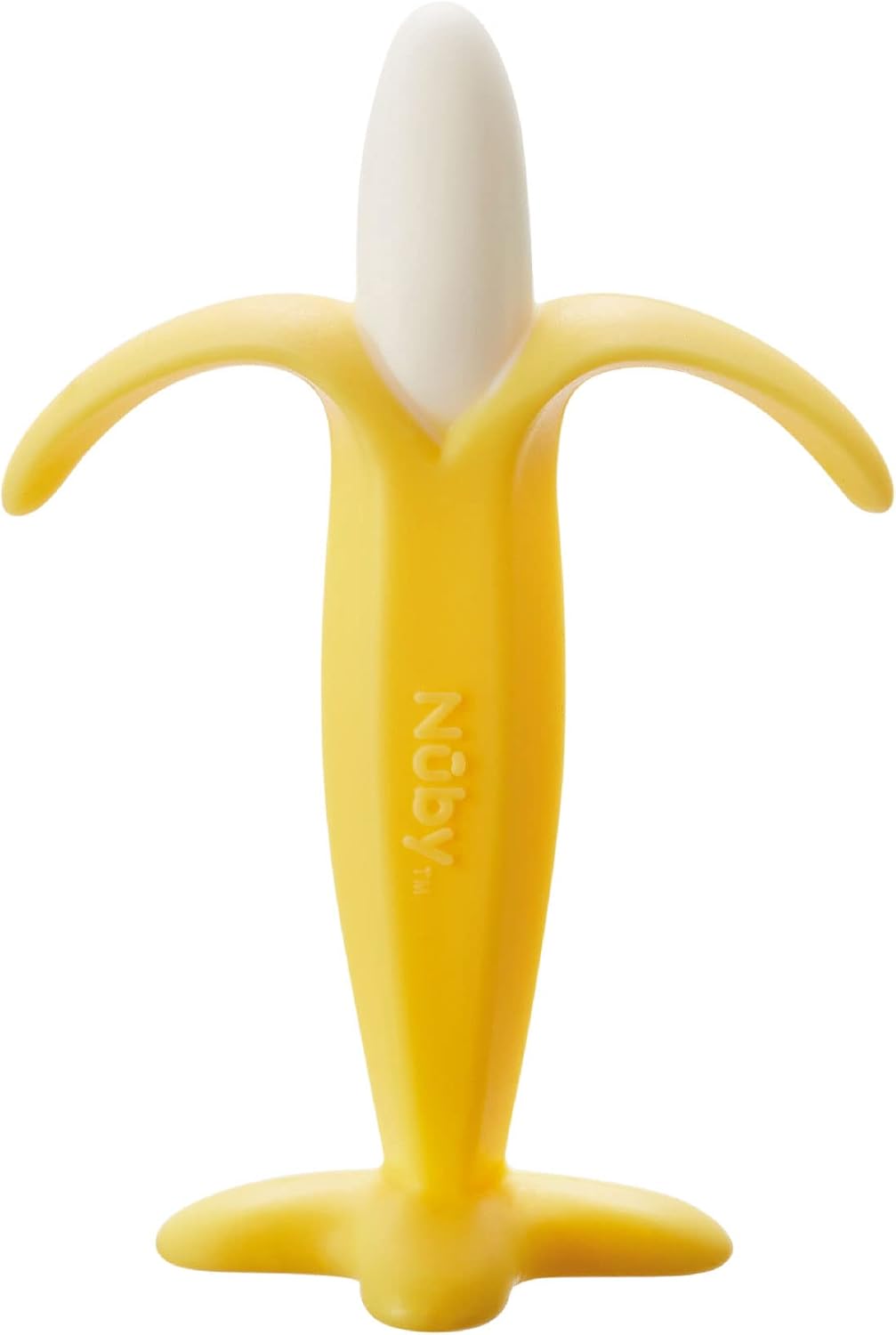 Nuby Silicone Banana Baby Teether Toy for Sore Gums, 3M+
