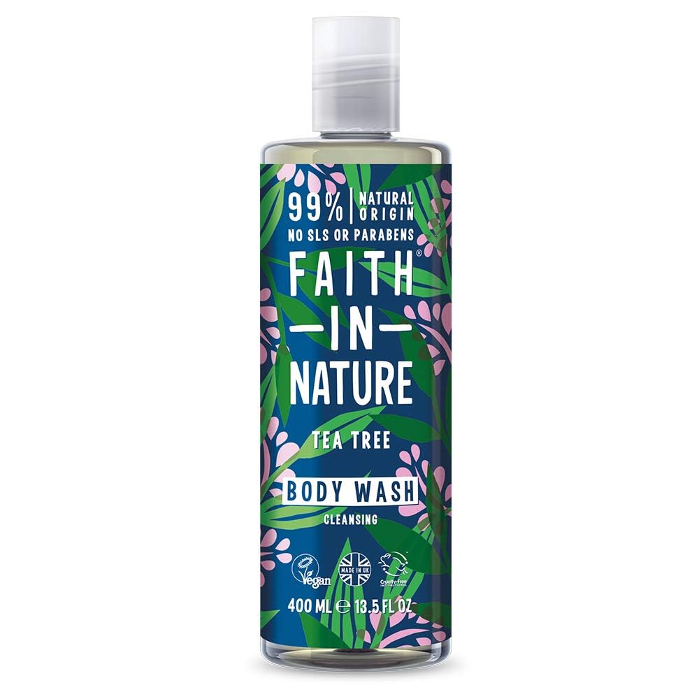 Faith In Nature Natural Fragrance Free Body Wash, Sensitive, Vegan and Cruelty Free, No SLS or Parabens, 400 ml
