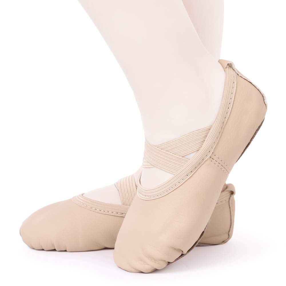 Ballet Shoes Leather Ballet Flats Split Sole Dance Slippers for Girls Toddlers Women