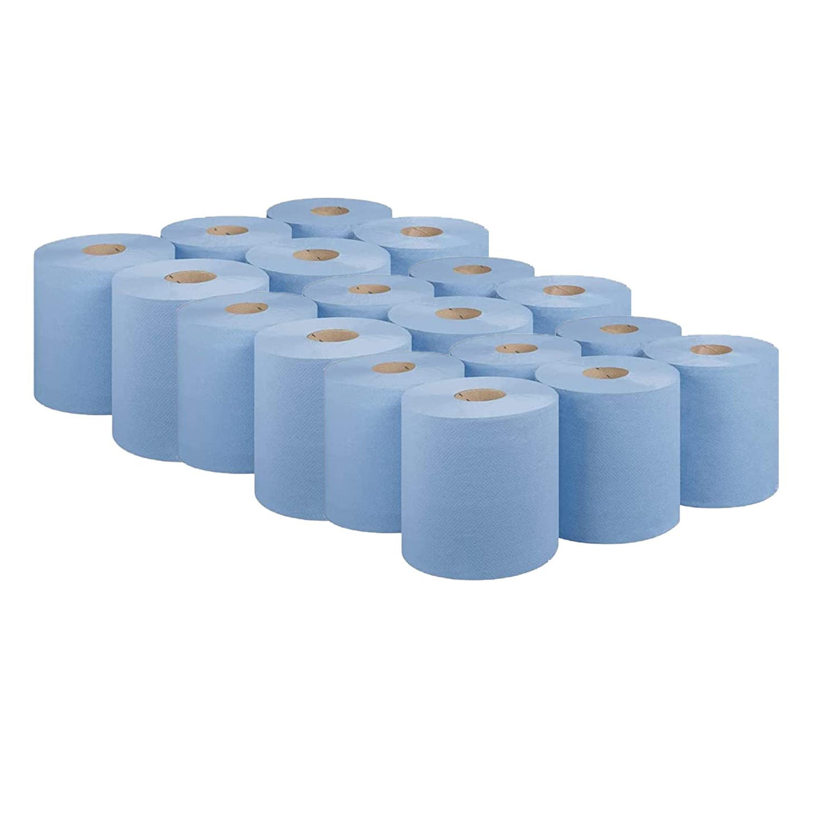 Bargain Factory Blue CENTREFEED Rolls 2 PLY 18 Pack Paper Towels Hand Towel Tissue Premium Quality Wall Mounted Lockable Rolls 100m
