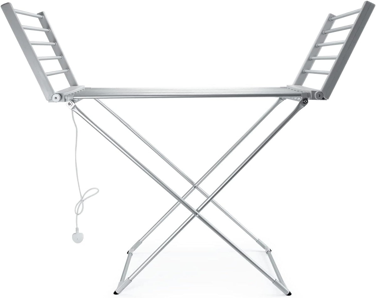 Easy Shopping® Electric Heated Clothes Airer 3-Tier Folding Laundry Dryer with 24 Heated Rails Indoor Horse Rack Foldable Garment Dryer