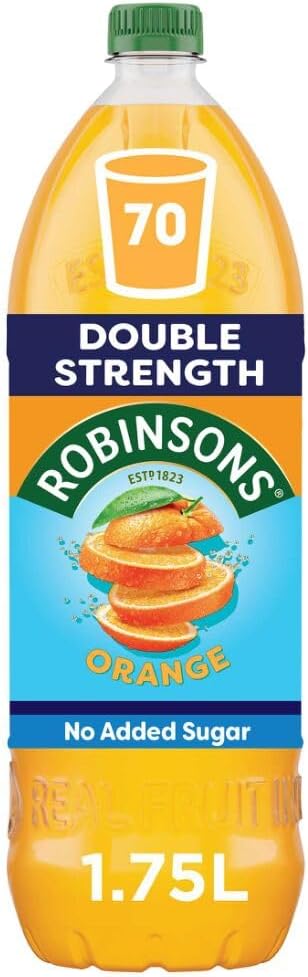 Robinsons Fruit Squash - Low Calorie - Double Strength - Orange 1.75 Litre