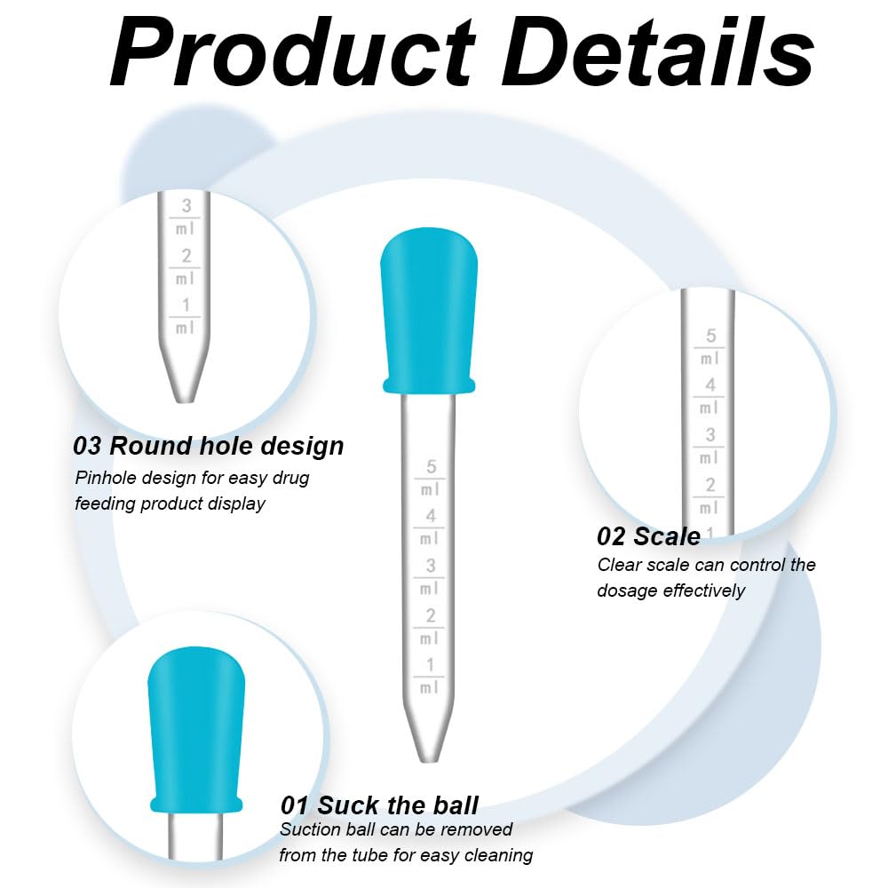 Liquid Droppers, 4 Pcs 5ml Silicone Liquid Droppers, Silicone and Plastic Droppers, Clear Plastic Droppers Pipettes, with Cleaning Brushes, for Gummy Mold and Crafts