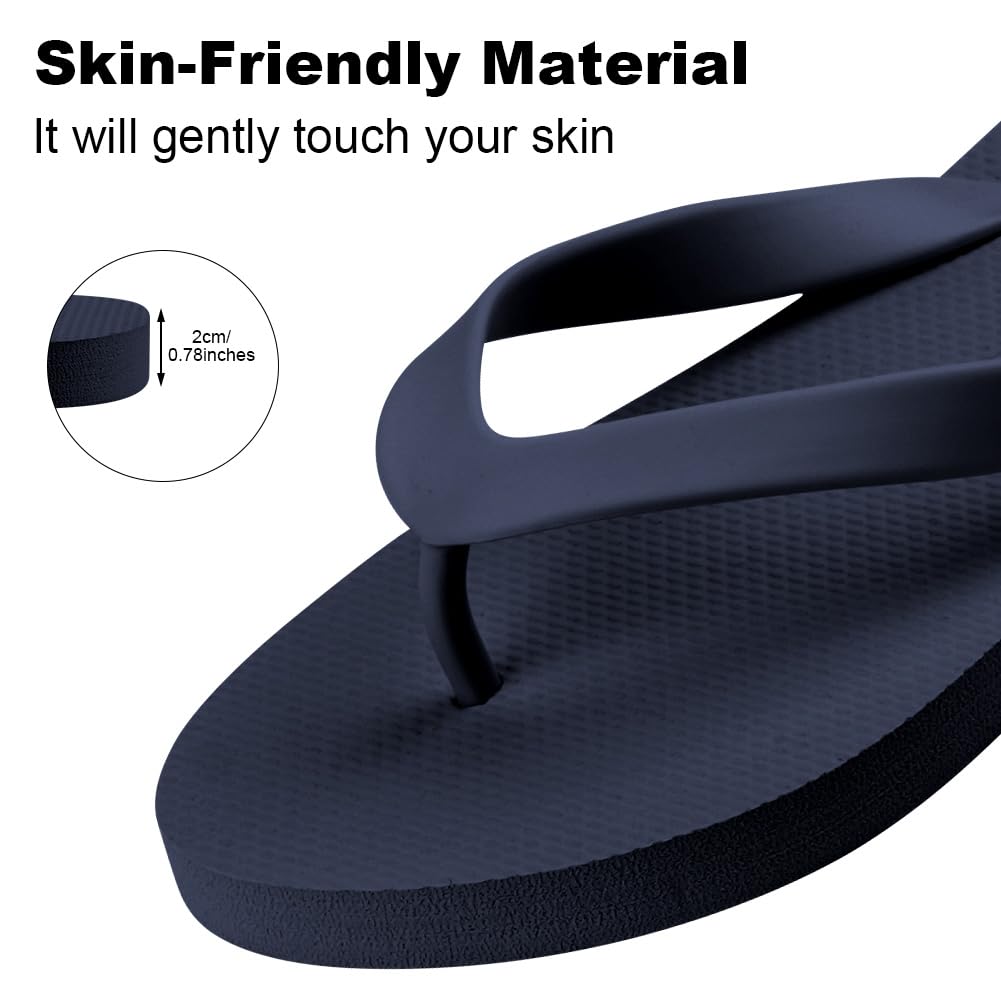 Aomig Unisex Flip Flops Ladies Girls Mens Flatform Beach Flip-Flop Slim Rubber Flip Flops Women's Yoga Mat Comfortable Beach Platform Sandals Slip-Resistant Flat Flip Flops