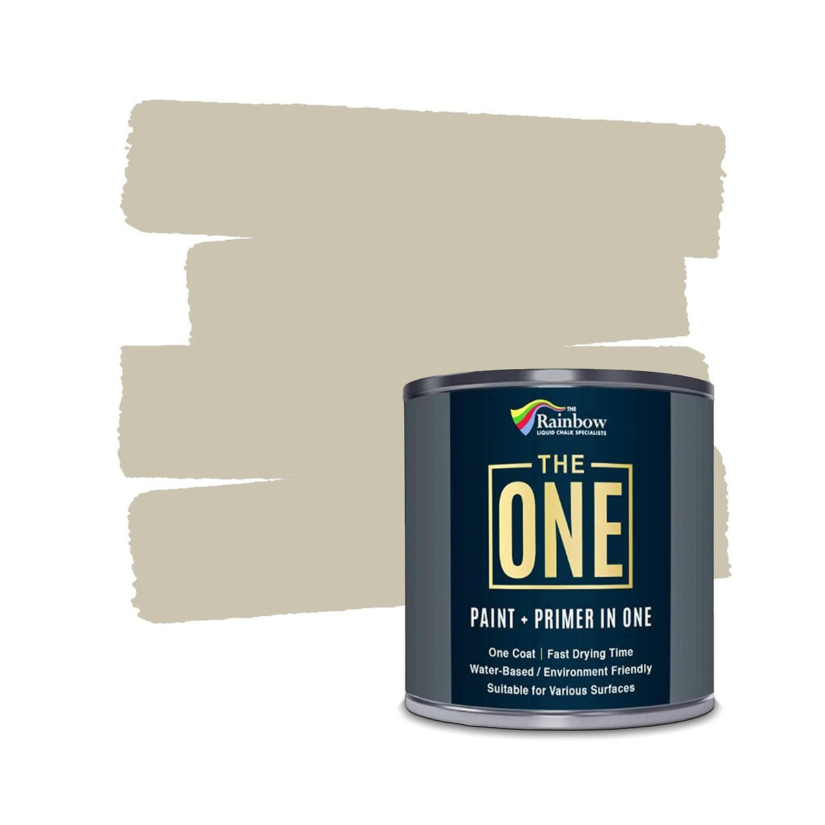 THE ONE All-In-One Paint & Primer - Black Matt, 250 ml | Multi-Surface 1 Coat Formula | Easy Indoor & Outdoor Decorating for Home & Garden Walls, Floors & Furniture | Durable, Water-Based & Low VOC