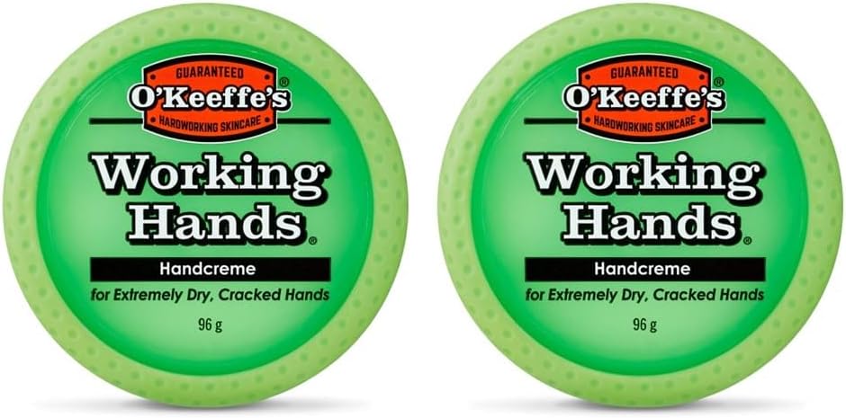 O'Keeffe's Working Hands, 96 g Jar 2 Pack - Hand Cream for Extremely Dry, Cracked Hands | Instantly Increases Moisture Content, Forms a Protective Layer and Prevents Moisture Loss