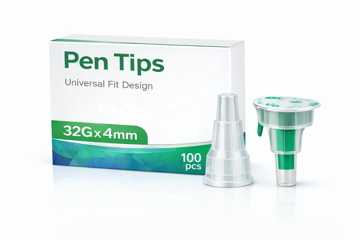 Sterile Disposable Pen Tips 32G (0.23 x 4 mm) – 100 pcs, Individually Wrapped, Universal Fit for Laboratory & Industrial Use