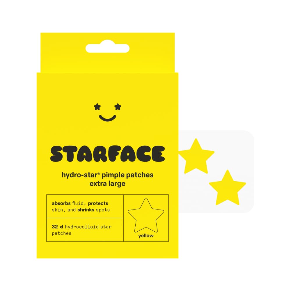 Starface Hydro-Star® Black Hydrocolloid Star-Shaped Pimple Patch, 96 ct